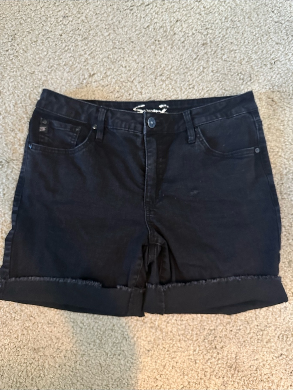 Black Jean shorts